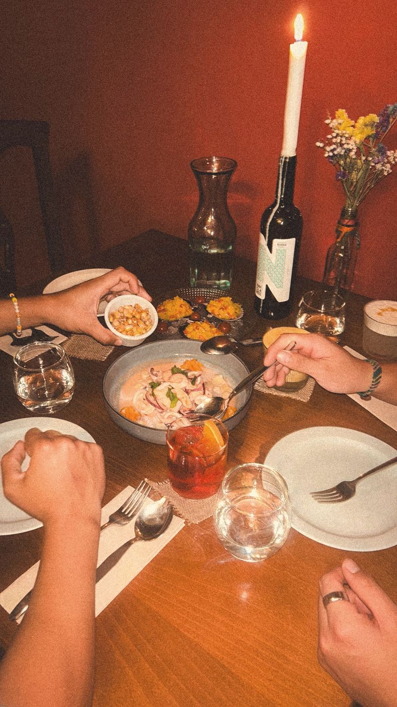 Ceviche para compartir con cancha