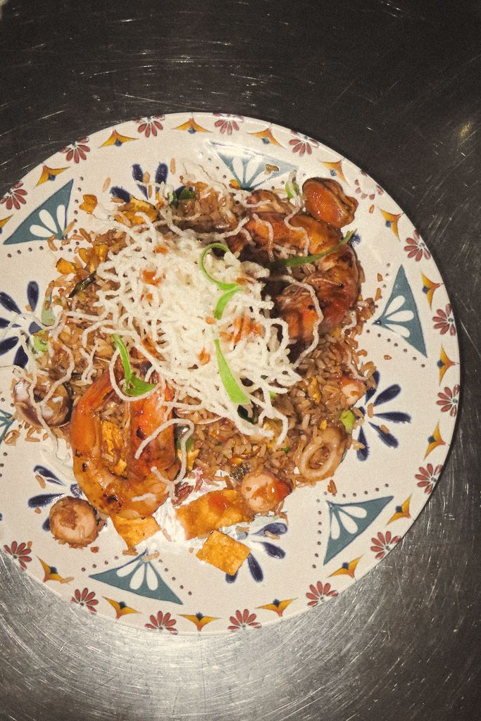 Arroz chaufa de mariscos